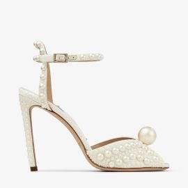 Sacora 100 Bridal White Satin Sandals at Jimmy Choo